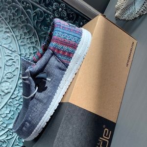 NIB MENS 12 hEY dUDE WALLY FUNK JACQUARD TRIBE SHOES
